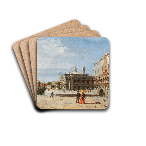 Riva degli Schiavoni by Marco Grubacs Drink Coasters - set of 4