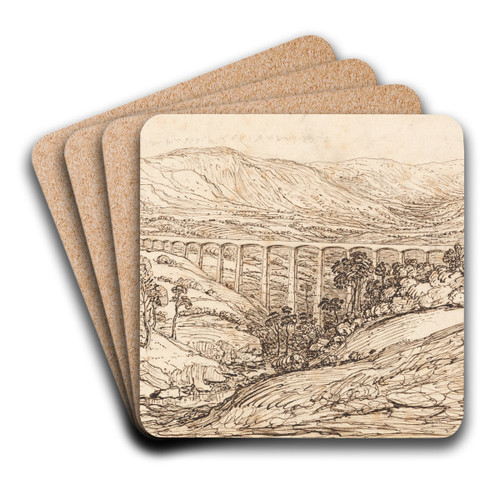 The Vale of Llangollen by James Ward Art Drink Coaster set
