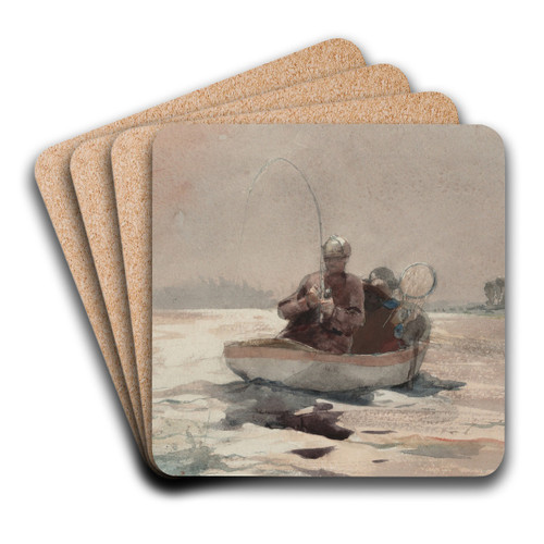 Bass Fishing -Florida by Winslow Homer Art Drink Coaster set Bass Fishing -Florida by Winslow Homer Art Drink Coaster set