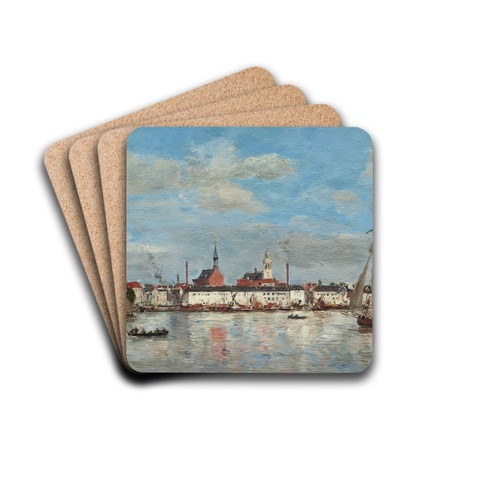 The Quay at Antwerp by Eugne Boudin Drink Coasters - set of 4