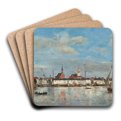The Quay at Antwerp by Eugne Boudin Art Drink Coaster set