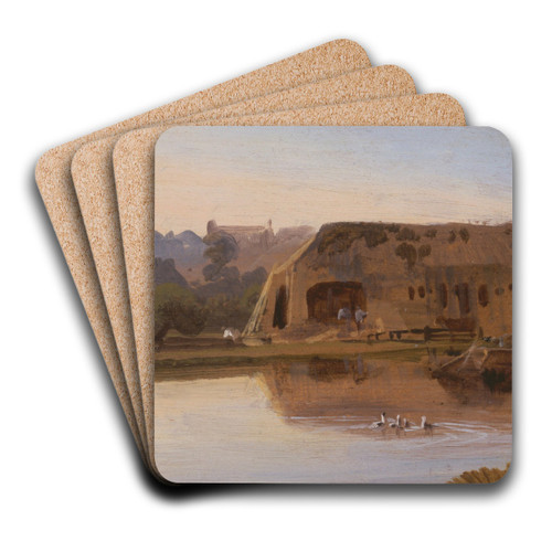 On the Kennet, Reading by William Havell Art Drink Coaster set