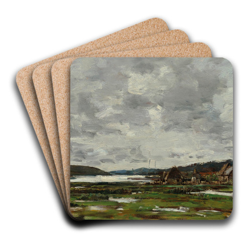 Paysage Breton by Eugne Boudin Art Drink Coaster set
