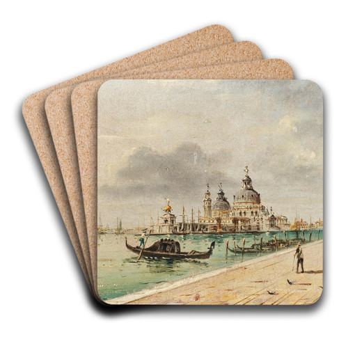 Venice, View of Santa Maria della Salute by Marco Grubas Art Drink Coaster set