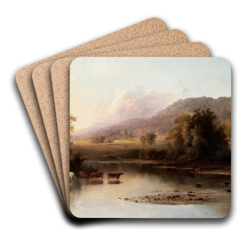 View of the St. Annes River by Robert S. Duncanson Art Drink Coaster set