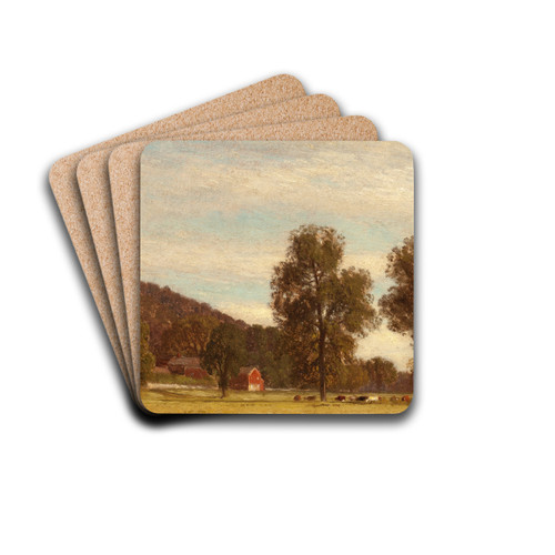 Saw Mill Valley, Pennsylvania by Samuel Colman Drink Coasters - set of 4