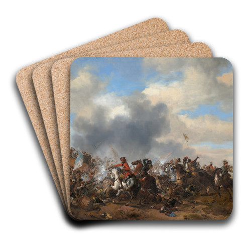 Battle Scene by Philips Wouwerman Art Drink Coaster set