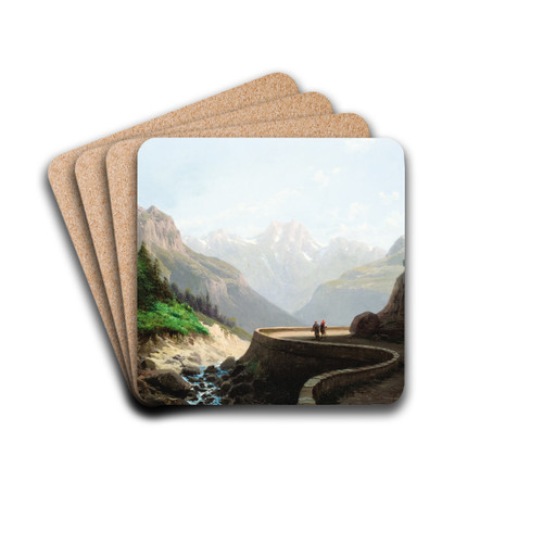 Mountain Passage by Alfred Godchaux Drink Coasters - set of 4