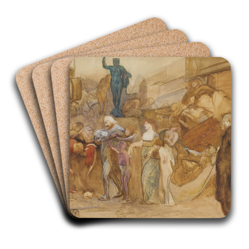 Vanity Fair by George John Pinwell Art Drink Coaster set
