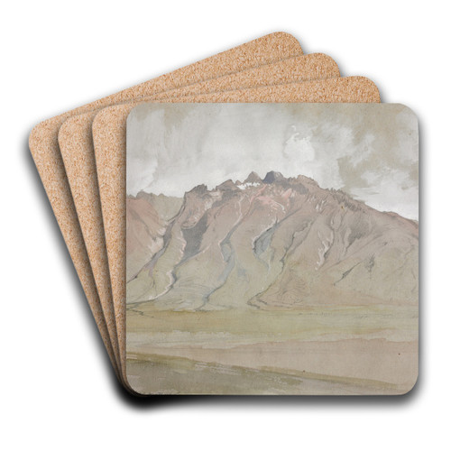 The Ruby Range, Nevada by Thomas Moran Art Drink Coaster set