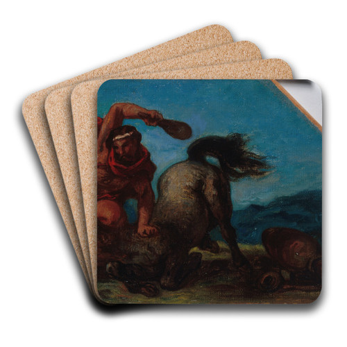 Hercule tuant le centaure Nessus by Eugne Delacroix Art Drink Coaster set Hercule tuant le centaure Nessus by Eugne Delacroix Art Drink Coaster set
