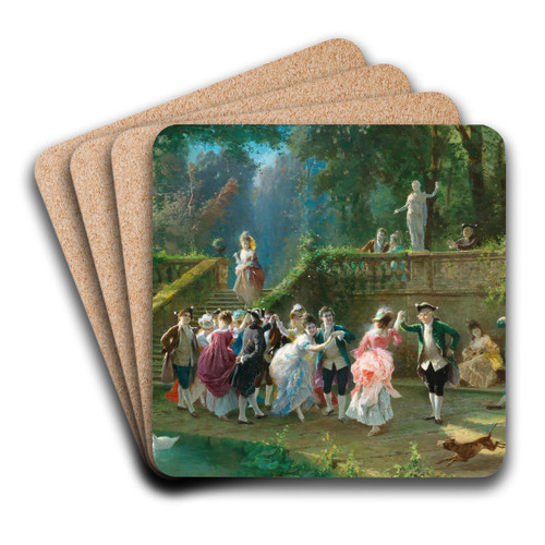 Fte champtre by Guglielmo Innocenti Art Drink Coaster set