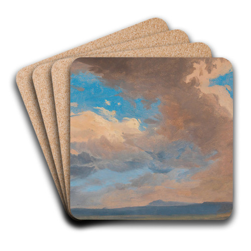Wolkenstudie by Adalbert Stifter Art Drink Coaster set Wolkenstudie by Adalbert Stifter Art Drink Coaster set