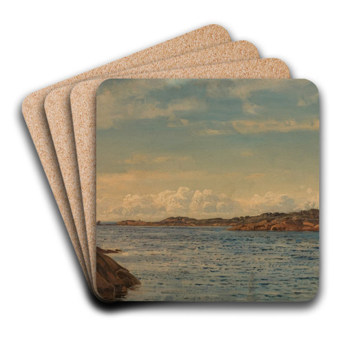 Godvr, Hvaler by Amaldus Nielsen Art Drink Coaster set Godvr, Hvaler by Amaldus Nielsen Art Drink Coaster set