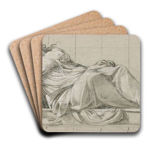 Reclining Model by Simon Vouet Art Drink Coaster set Reclining Model by Simon Vouet Art Drink Coaster set