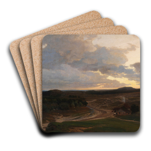 Abendstimmung in der Heide by Valentin Ruths Art Drink Coaster set Abendstimmung in der Heide by Valentin Ruths Art Drink Coaster set