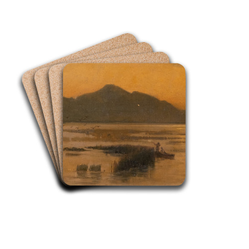 Evening at lake Chiemsee by Karl Raupp Drink Coasters - set of 4