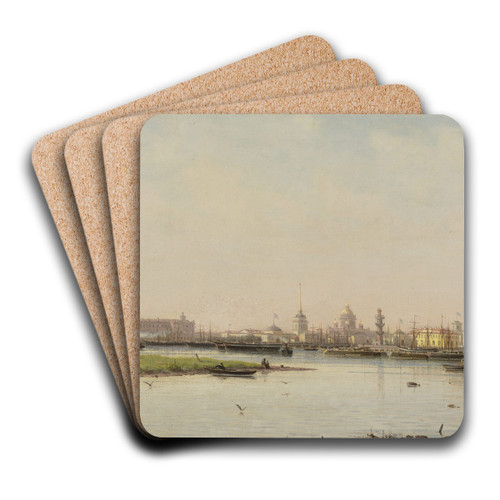 View Of St. Petersburg by Petr Petrovich Vereshchagin Art Drink Coaster set View Of St. Petersburg by Petr Petrovich Vereshchagin Art Drink Coaster set