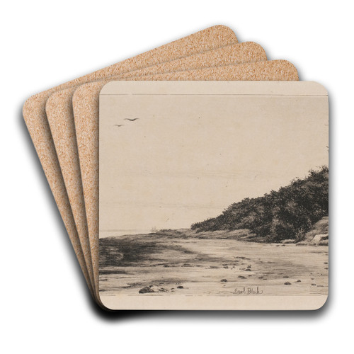 Skrnten ved Havet by Carl Bloch Art Drink Coaster set