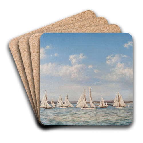 Segelregatta by Ludwig Rubelli von Sturmfest Art Drink Coaster set Segelregatta by Ludwig Rubelli von Sturmfest Art Drink Coaster set