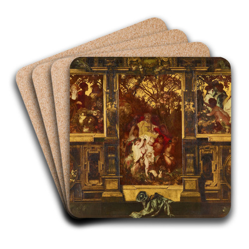 Moderne Amoretten by Hans Makart Art Drink Coaster set