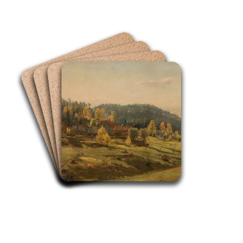 Hst ved Porsgrund by Amaldus Nielsen Drink Coasters - set of 4 Hst ved Porsgrund by Amaldus Nielsen Drink Coasters - set of 4