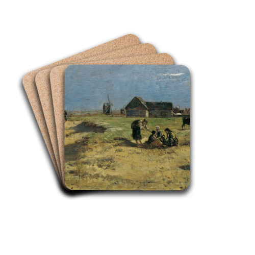 Landschaft aus Cayeux by Rudolf Ribarz Drink Coasters - set of 4