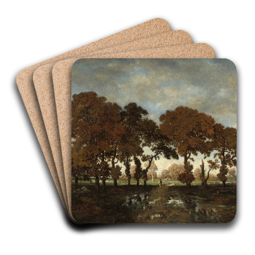 After the Rain by Thodore Rousseau Art Drink Coaster set After the Rain by Thodore Rousseau Art Drink Coaster set