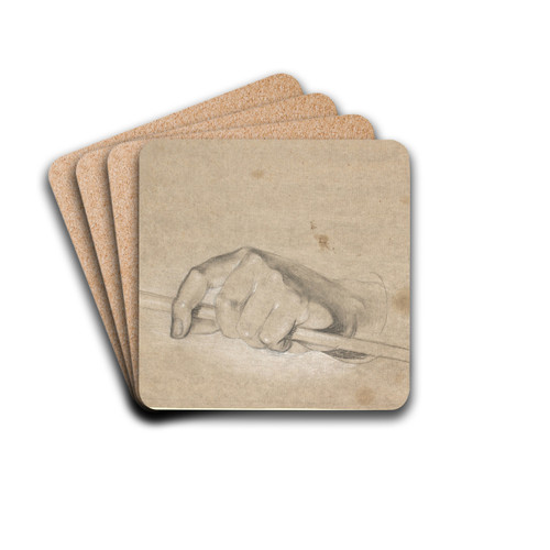 Studie af en hnd og et draperi by Nicolai Abildgaard Drink Coasters - set of 4