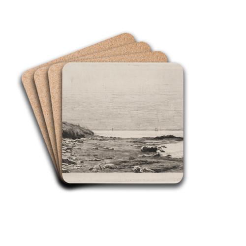 Strandparti Solskin i Havet by Carl Bloch Drink Coasters - set of 4