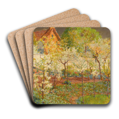 Giverny Orchard by Mary Macmonnies Low Art Drink Coaster set Giverny Orchard by Mary Macmonnies Low Art Drink Coaster set
