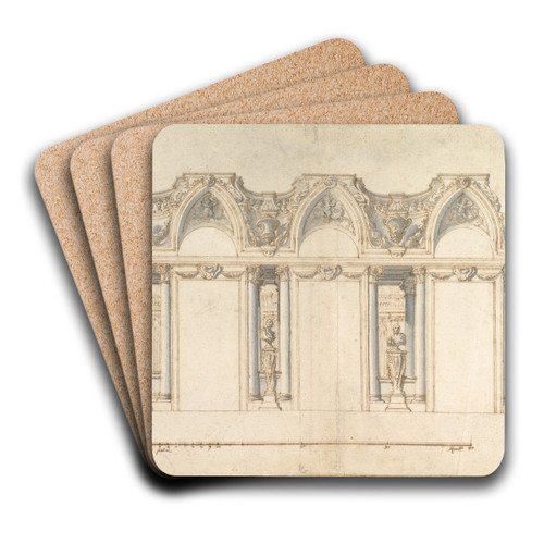 Design for the Decoration of a Palace Interior by Giovanni Paolo Panini Art Drink Coaster set