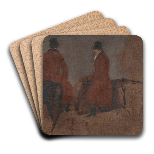 Studies of Riders in the Hunting Field by Benjamin Marshall Art Drink Coaster set