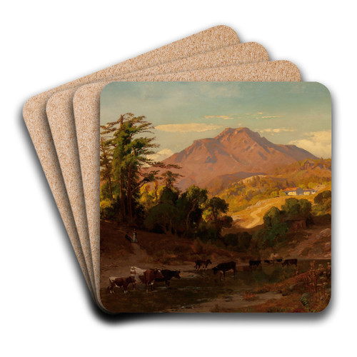 Mount Tamalpais from the North West by William Keith Art Drink Coaster set
