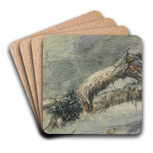 Geborstener Ast by Ferdinand Keller Art Drink Coaster set
