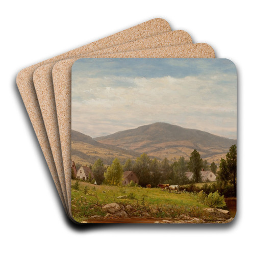 View Near Williamstown, Berkshire County, Massachusetts by Charles W. Knapp Art Drink Coaster set