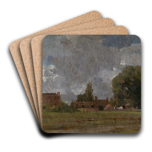 Golding Constable's House, East Bergholt- the Artist's birthplace by John Constable Art Drink Coaster set