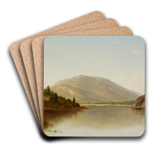 Bear Mountain and Iona Island on the Hudson River by David Johnson Art Drink Coaster set Bear Mountain and Iona Island on the Hudson River by David Johnson Art Drink Coaster set