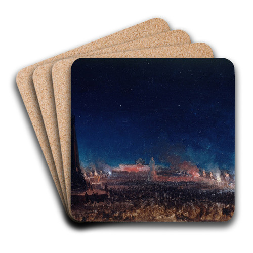 La fte du travail, au Champ-de-Mars, le 21 mai 1848 by Hippolyte Sbron Art Drink Coaster set La fte du travail, au Champ-de-Mars, le 21 mai 1848 by Hippolyte Sbron Art Drink Coaster set