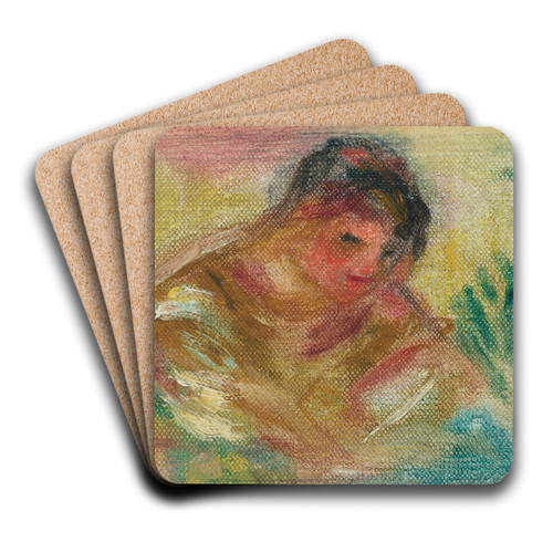 Buste de femme (fragment) by Pierre-Auguste Renoir Art Drink Coaster set