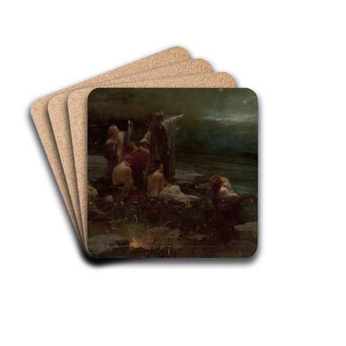 Morning star by Franciszek murko Drink Coasters - set of 4 Morning star by Franciszek murko Drink Coasters - set of 4