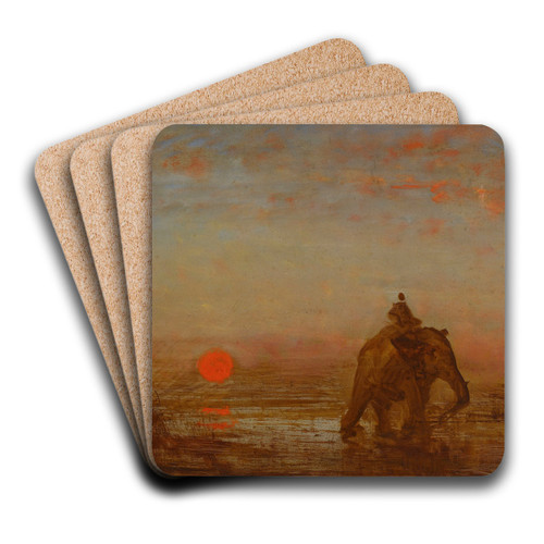 L'lphant by Flix Ziem Art Drink Coaster set