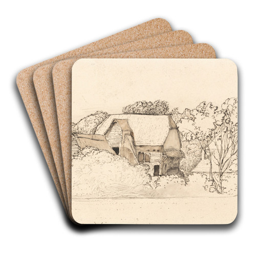 An Ancient Barn at Shoreham by Samuel Palmer Art Drink Coaster set