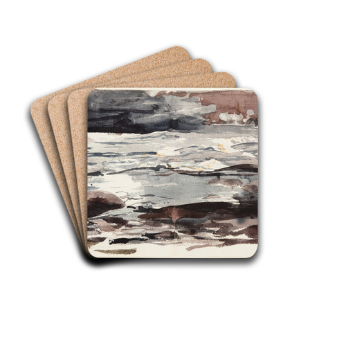 Woodland Stream by Winslow Homer Drink Coasters - set of 4 Woodland Stream by Winslow Homer Drink Coasters - set of 4