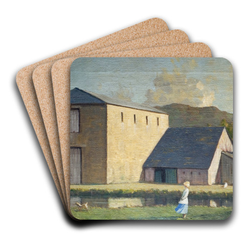 A Warehouse by Sir Charles John Holmes Art Drink Coaster set A Warehouse by Sir Charles John Holmes Art Drink Coaster set