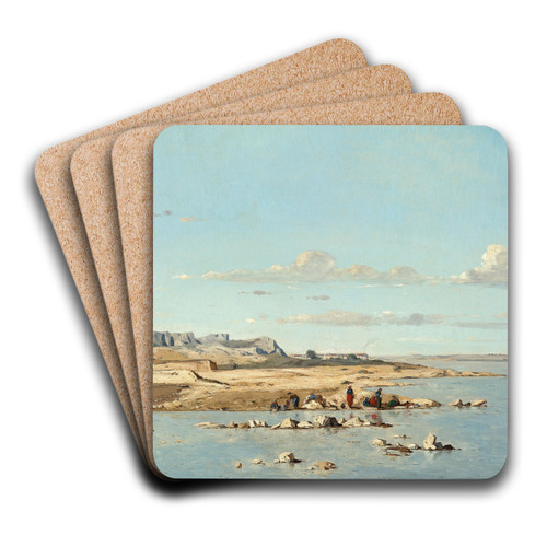Washerwomen on the Banks of the Durance by Paul Gauguin Art Drink Coaster set