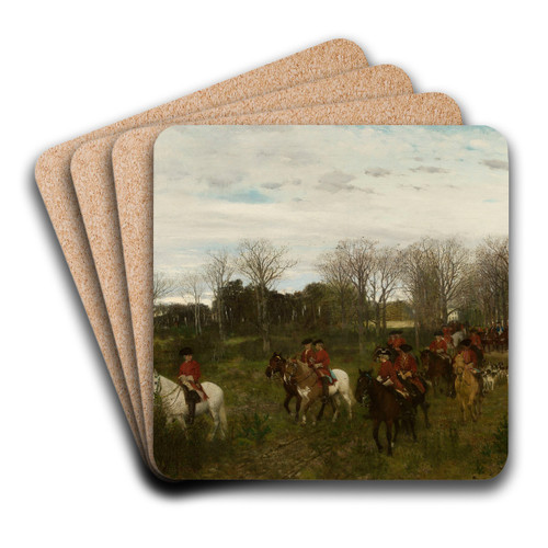Departure for hunting by Maksymilian Gierymski Art Drink Coaster set
