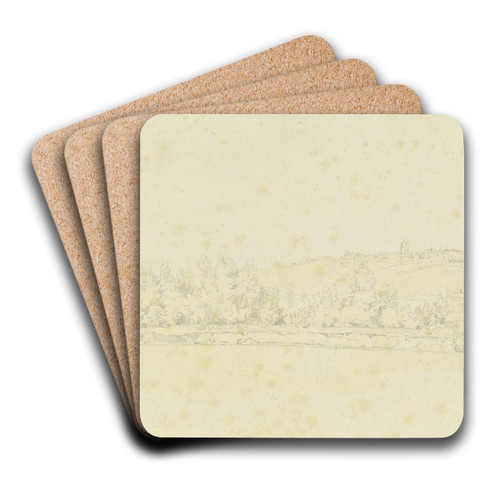 Landscape at the Seine by Peter Burnitz Art Drink Coaster set
