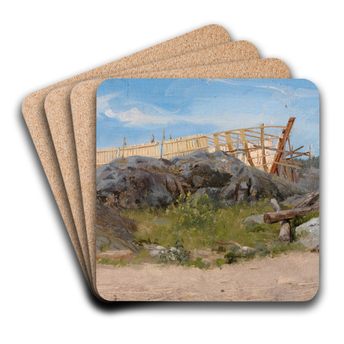 Btbyggeri, Lillesand by Amaldus Nielsen Art Drink Coaster set