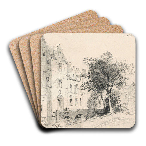 Het Steen, Castle of Peter Paul Rubens by Nicaise De Keyser Art Drink Coaster set